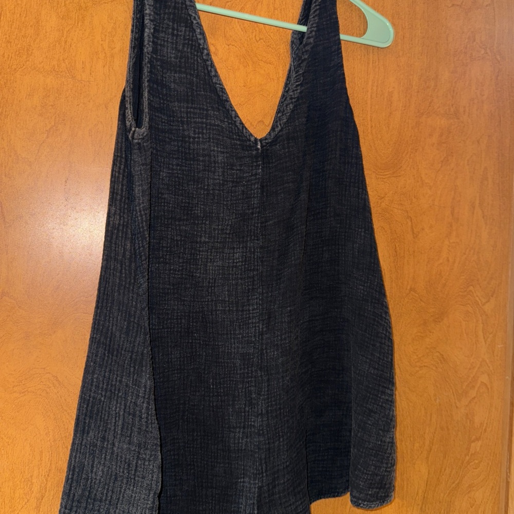 Pink Lily Charcoal Sleeveless Romper